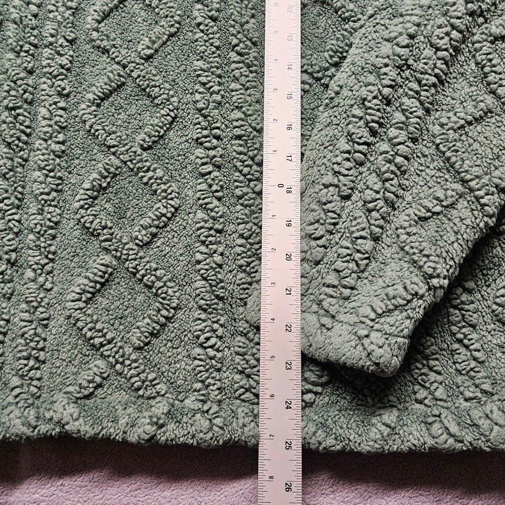 Eddie Bauer Cable Fleece Pullover Womens XL Green C3597380 Mock Neck Sherpa Top - Picture 3 of 11
